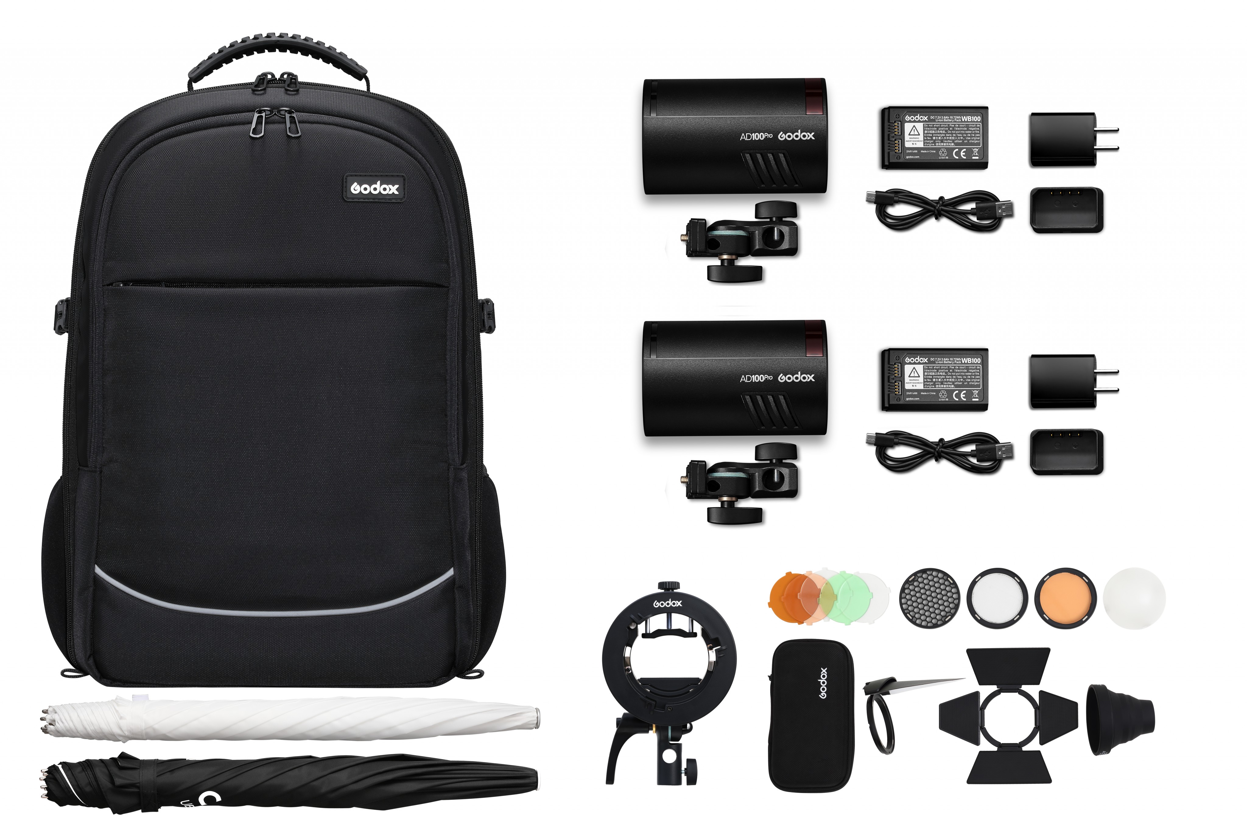 Godox AD 100 Pro K2 Dual Flash Backpack Kit